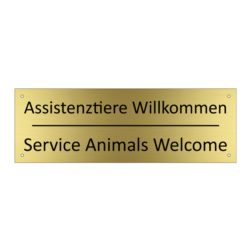 Assistenztiere Willkommen - Service Animals Welcome