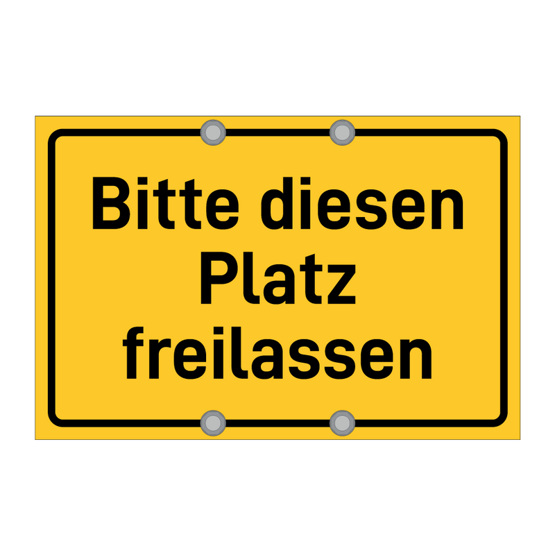 Bitte diesen Platz freilassen & Bitte diesen Platz freilassen & Bitte diesen Platz freilassen