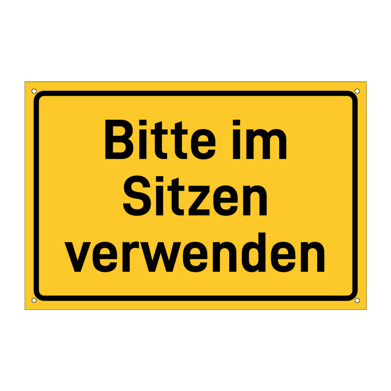 Bitte im Sitzen verwenden & Bitte im Sitzen verwenden & Bitte im Sitzen verwenden