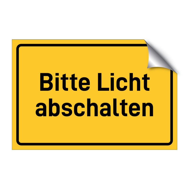 Bitte Licht abschalten