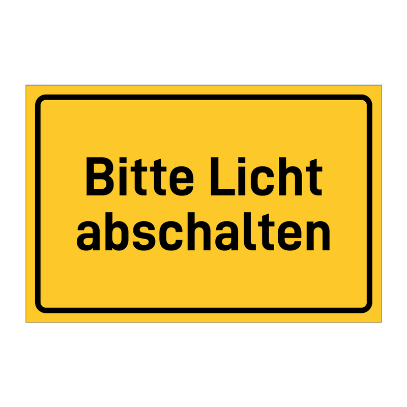 Bitte Licht abschalten