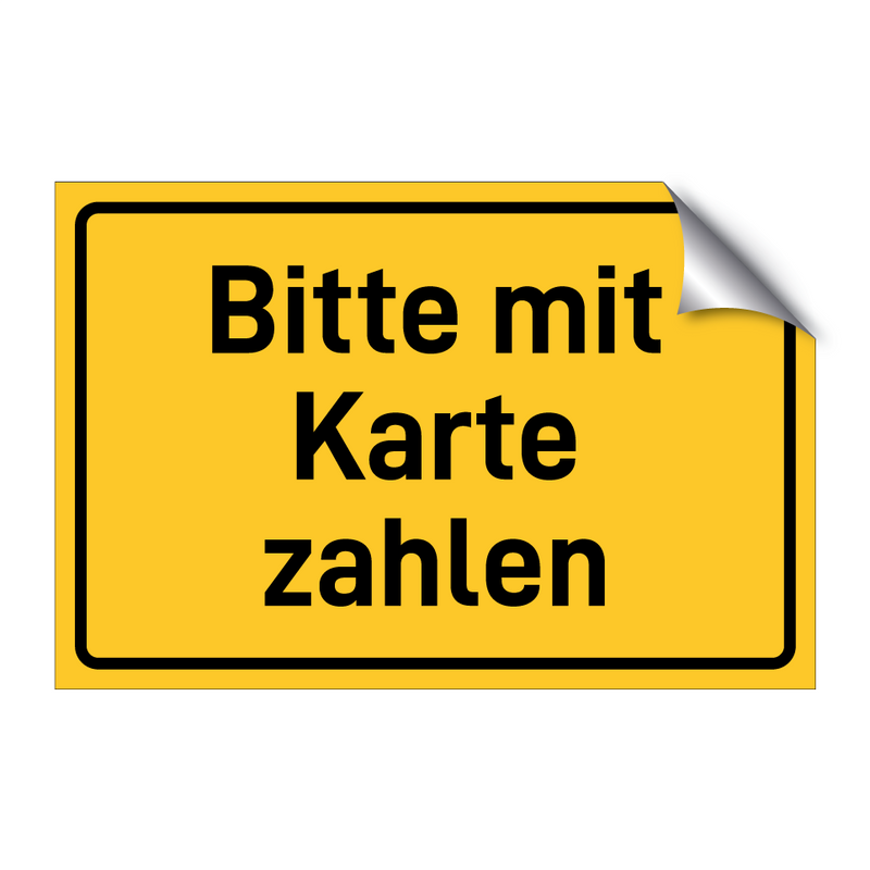 Bitte mit Karte zahlen