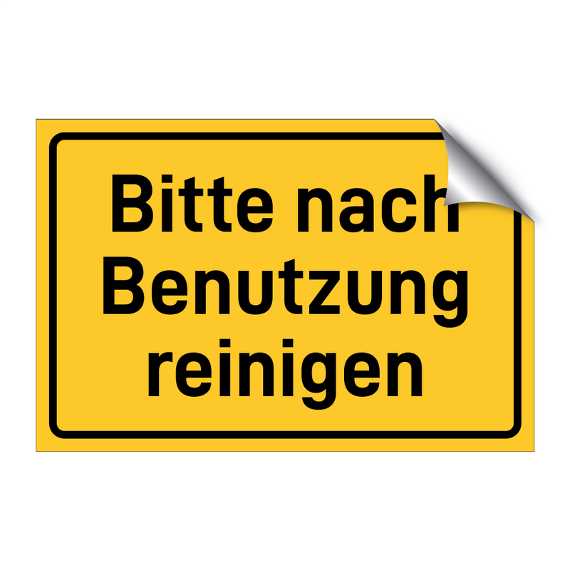 Bitte nach Benutzung reinigen