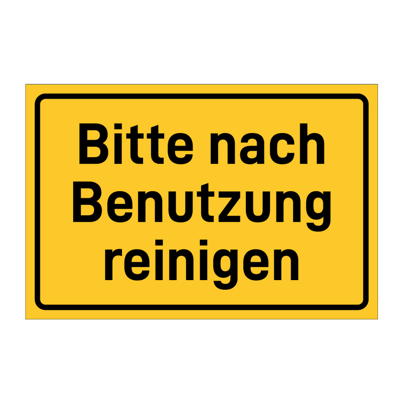 Bitte nach Benutzung reinigen