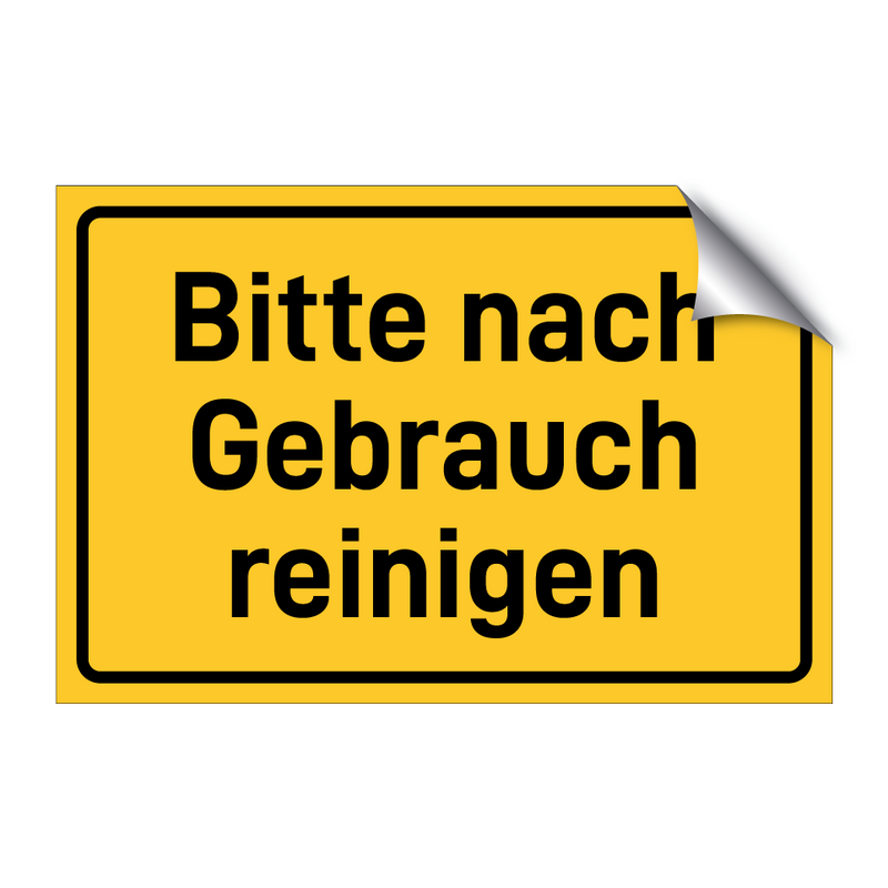 Bitte nach Gebrauch reinigen