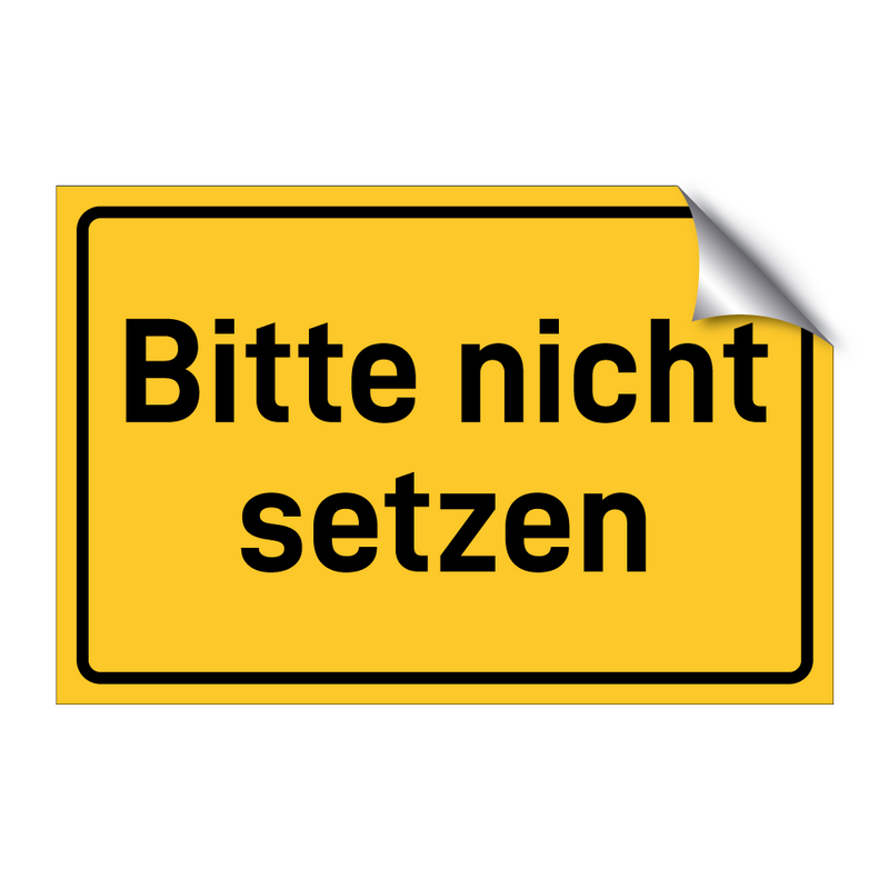 Bitte nicht setzen