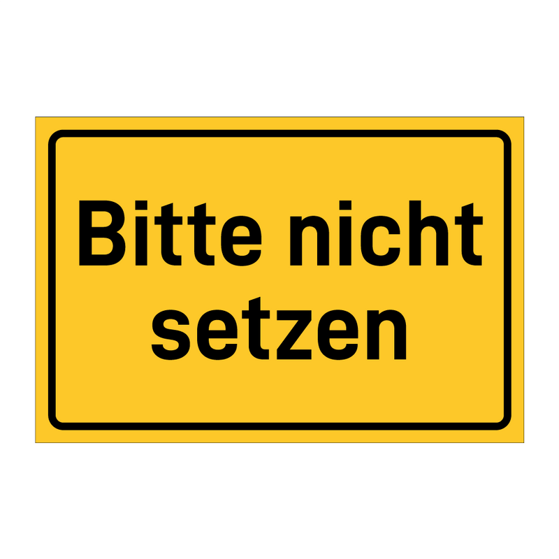 Bitte nicht setzen