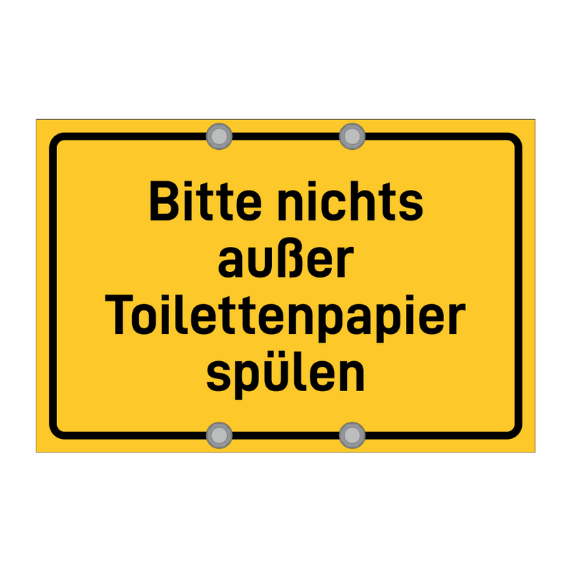 Bitte nichts außer Toilettenpapier spülen