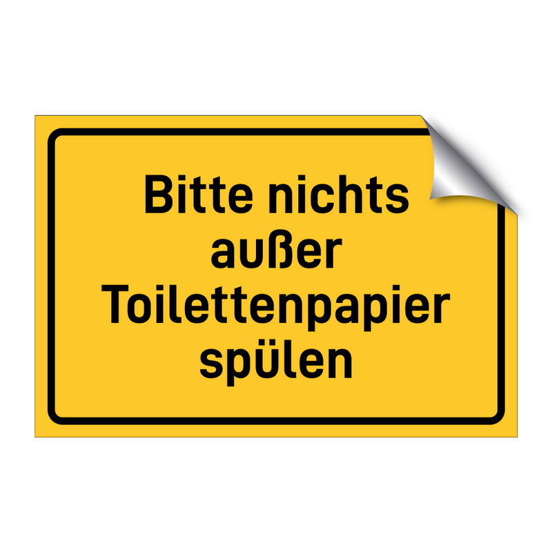 Bitte nichts außer Toilettenpapier spülen