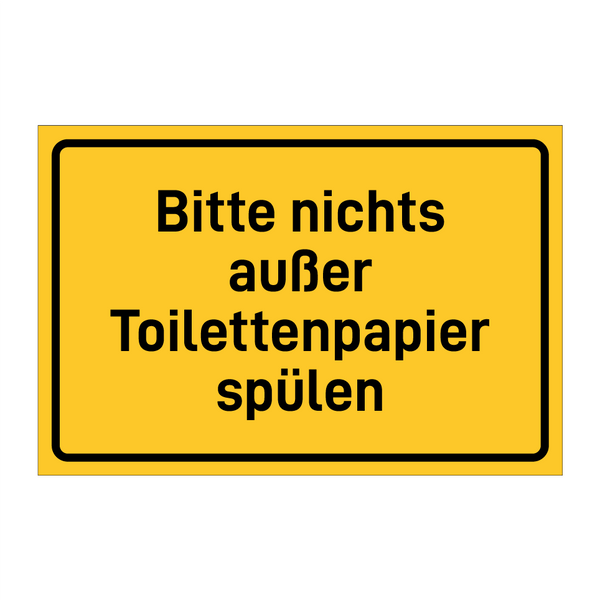 Bitte nichts außer Toilettenpapier spülen