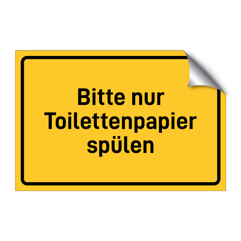 Bitte nur Toilettenpapier spülen