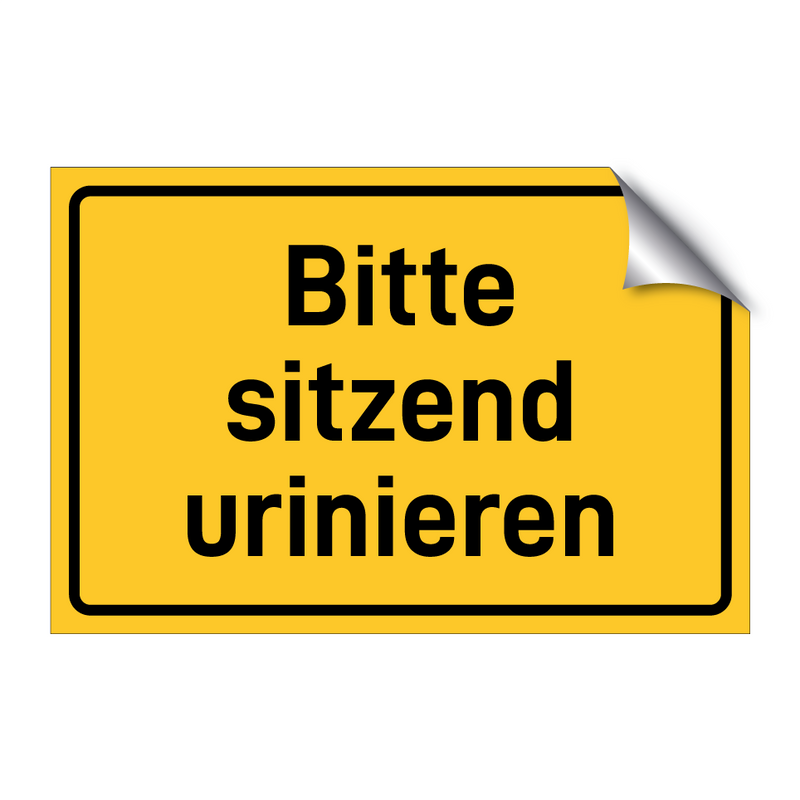 Bitte sitzend urinieren