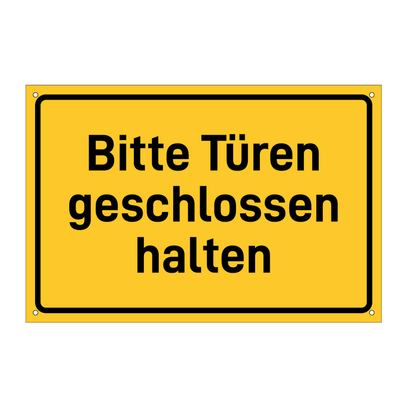 Bitte Türen geschlossen halten