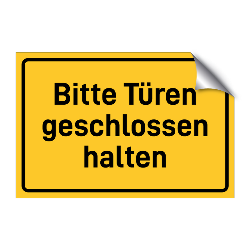 Bitte Türen geschlossen halten