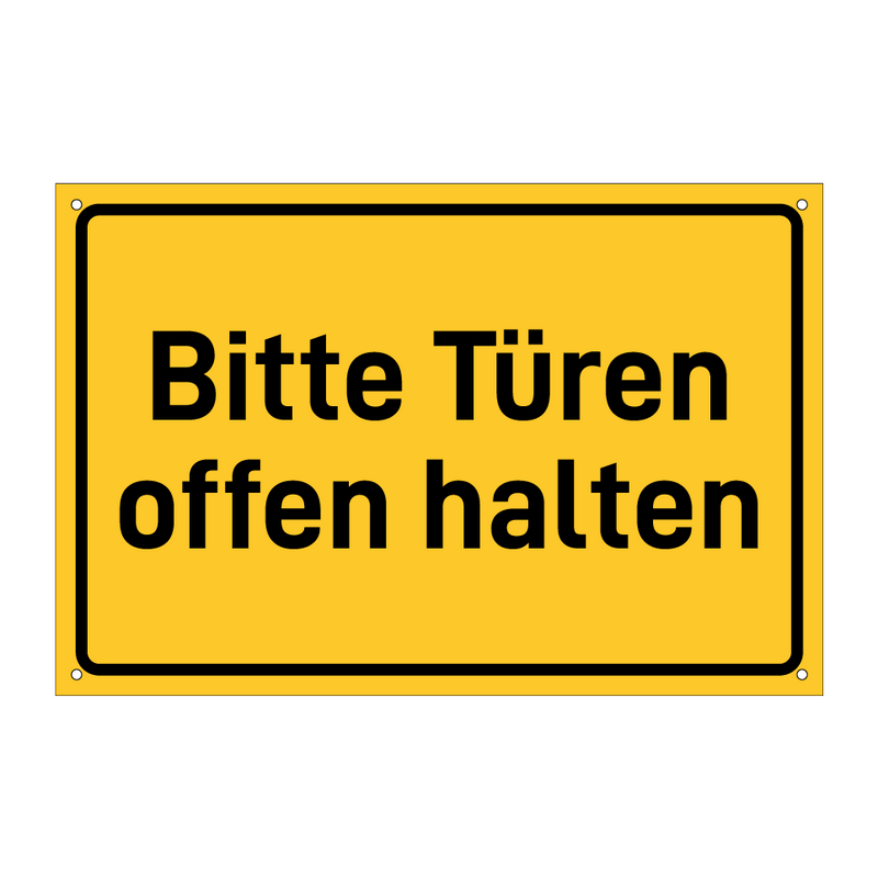 Bitte Türen offen halten