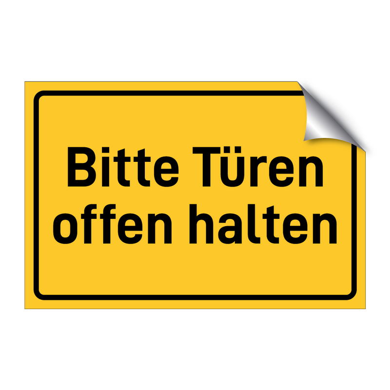 Bitte Türen offen halten