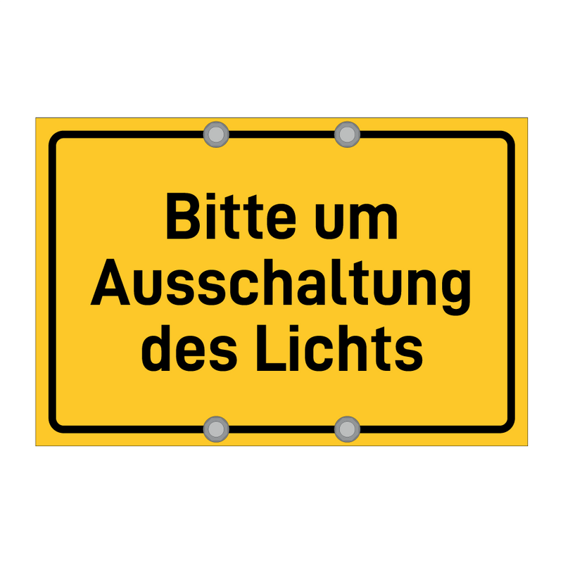 Bitte um Ausschaltung des Lichts