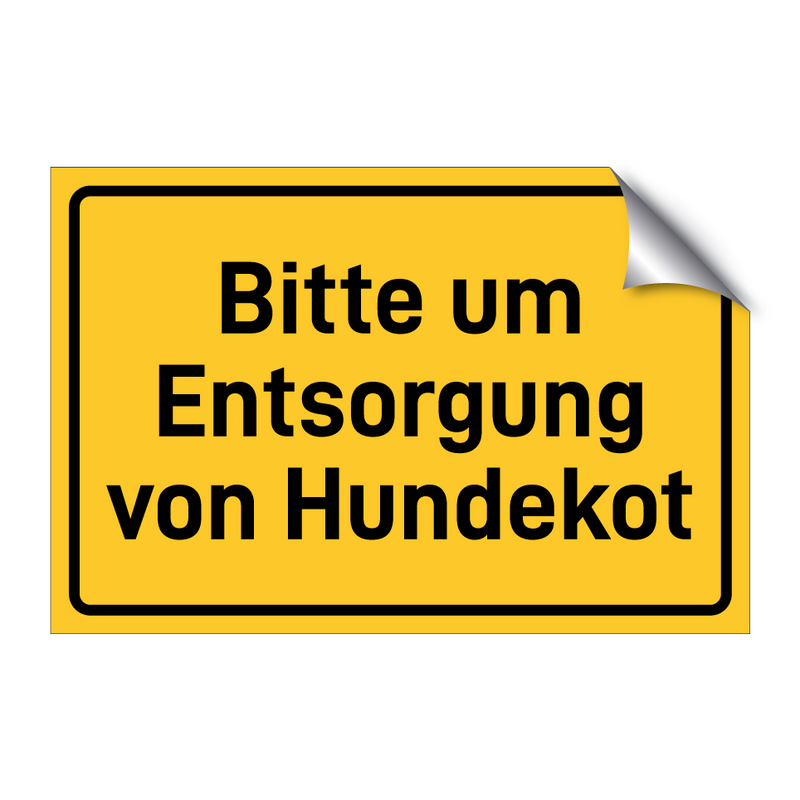 Bitte um Entsorgung von Hundekot