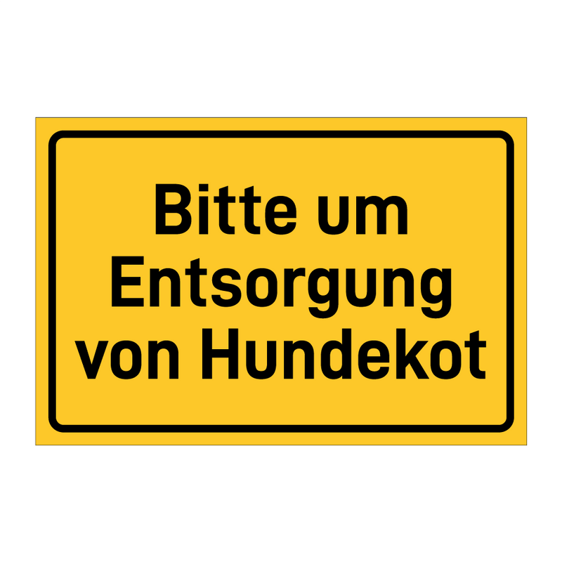 Bitte um Entsorgung von Hundekot