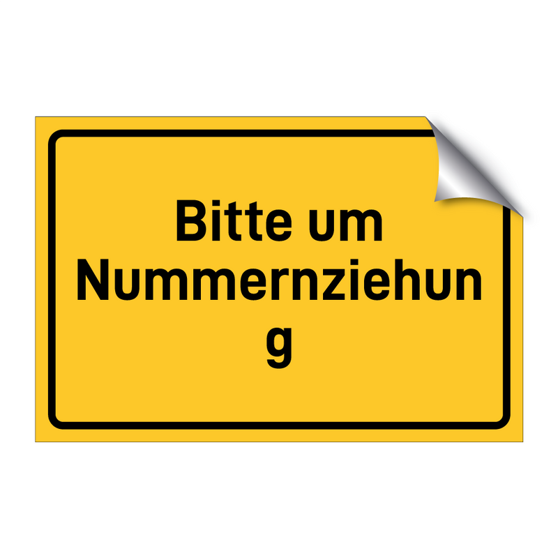 Bitte um Nummernziehung