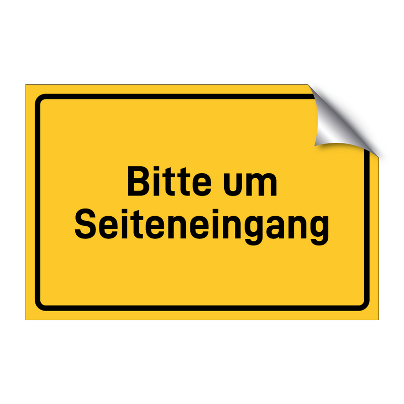 Bitte um Seiteneingang