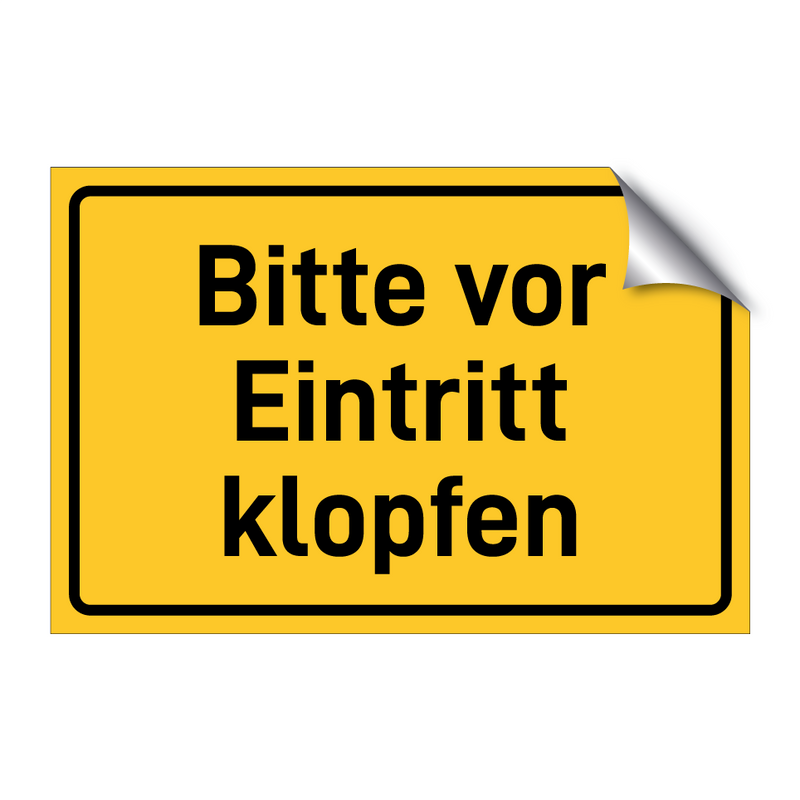 Bitte vor Eintritt klopfen