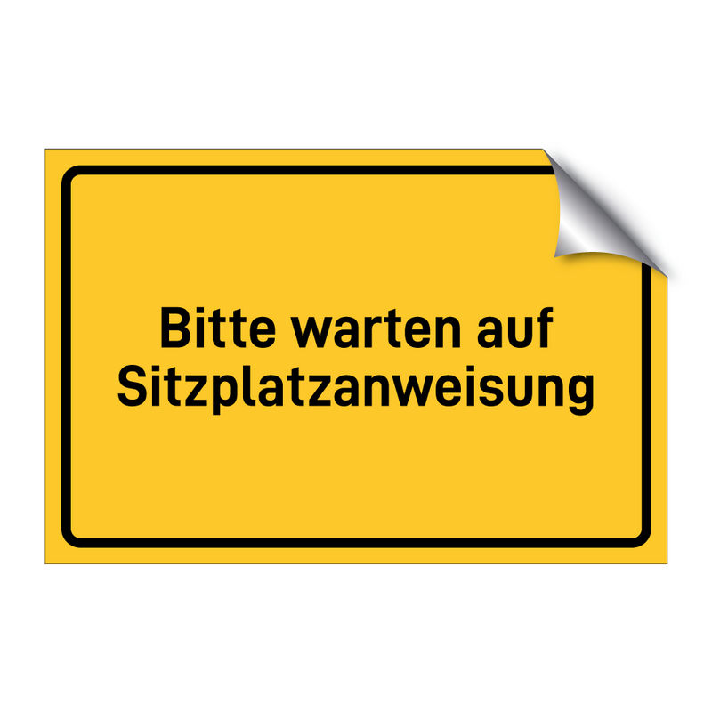 Bitte warten auf Sitzplatzanweisung