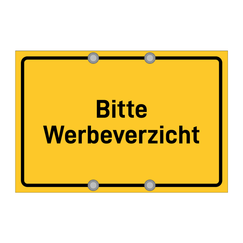 Bitte Werbeverzicht