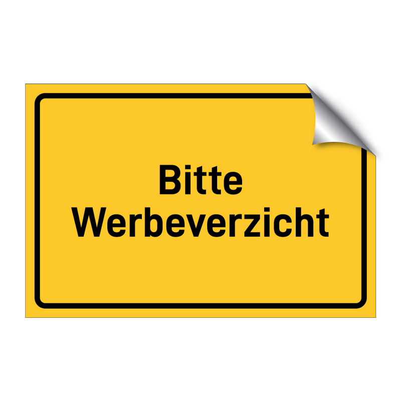 Bitte Werbeverzicht