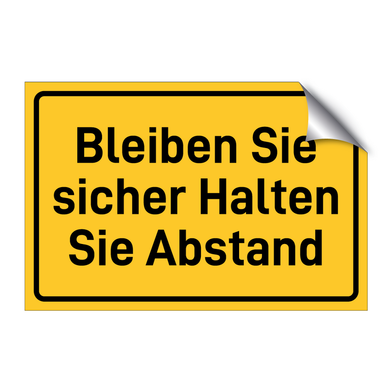 Bleiben Sie sicher Halten Sie Abstand