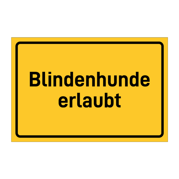 Blindenhunde erlaubt