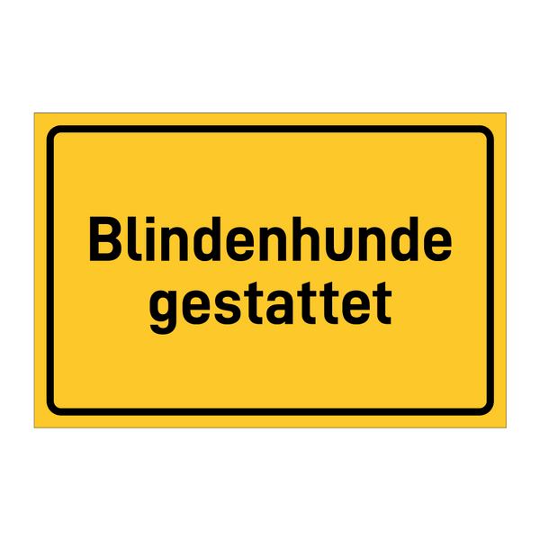 Blindenhunde gestattet