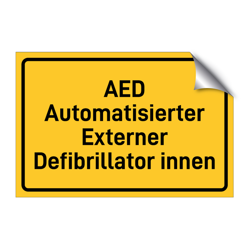 AED Automatisierter Externer Defibrillator innen & AED Automatisierter Externer Defibrillator innen