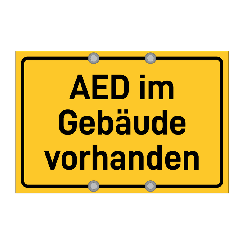 AED im Gebäude vorhanden & AED im Gebäude vorhanden & AED im Gebäude vorhanden