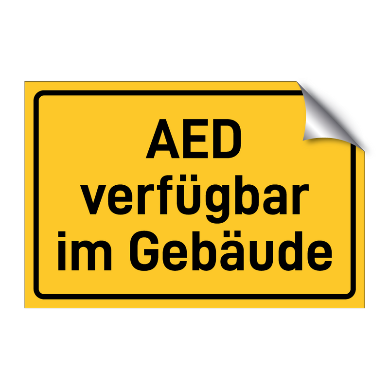 AED verfügbar im Gebäude & AED verfügbar im Gebäude & AED verfügbar im Gebäude