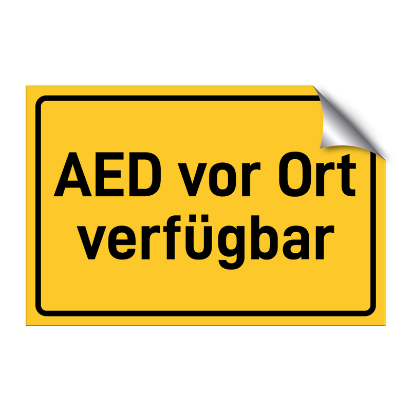 AED vor Ort verfügbar & AED vor Ort verfügbar & AED vor Ort verfügbar & AED vor Ort verfügbar