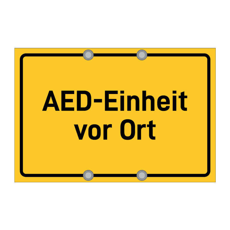 AED-Einheit vor Ort