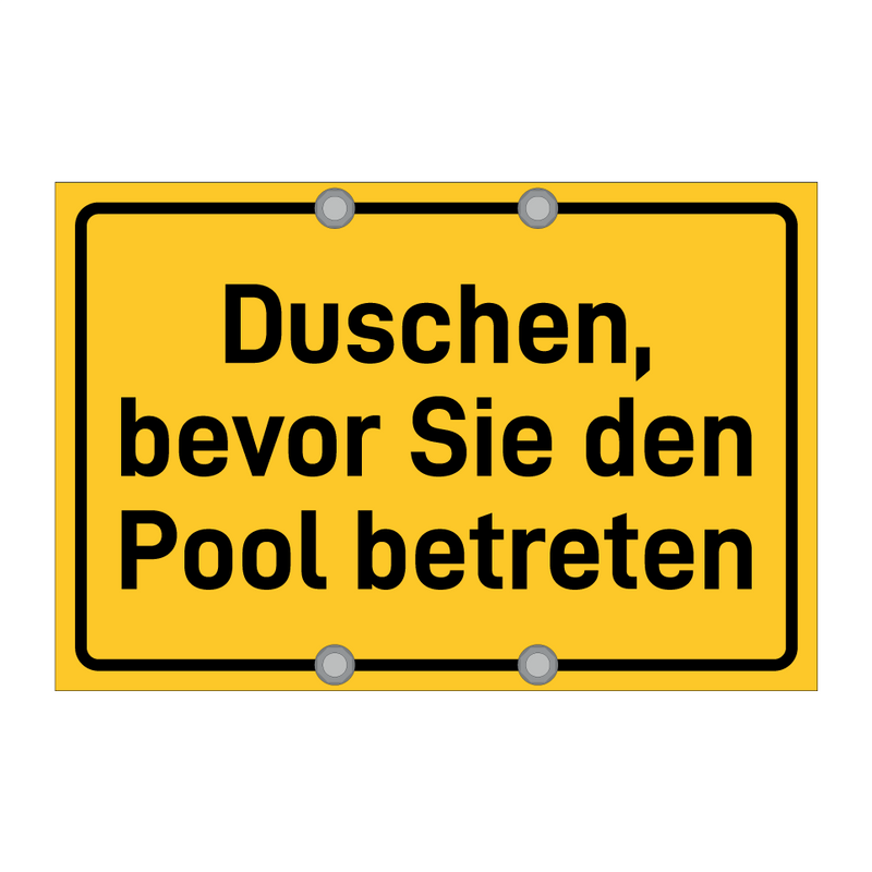 Duschen, bevor Sie den Pool betreten