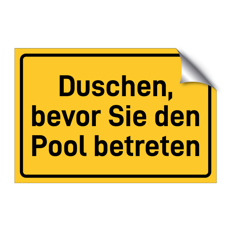 Duschen, bevor Sie den Pool betreten