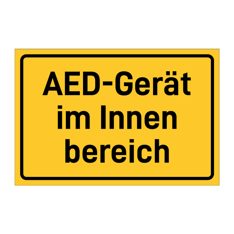 AED-Gerät im Innen bereich & AED-Gerät im Innen bereich & AED-Gerät im Innen bereich