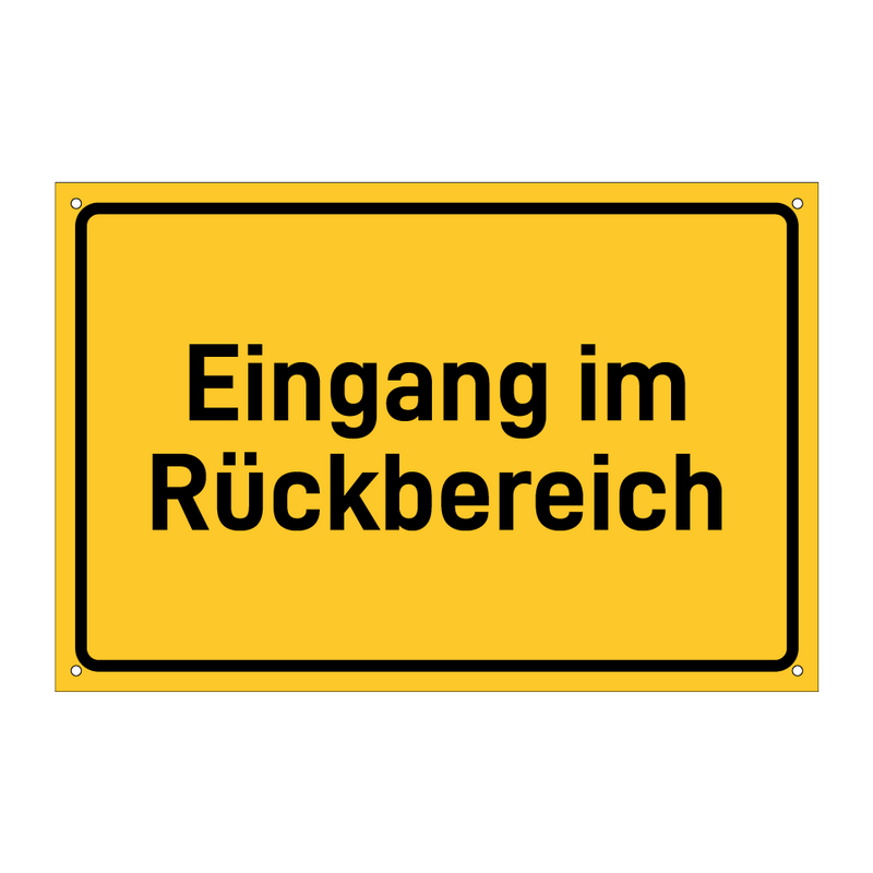 Eingang im Rückbereich