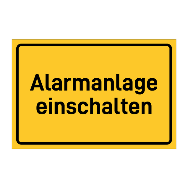 Alarmanlage einschalten & Alarmanlage einschalten & Alarmanlage einschalten