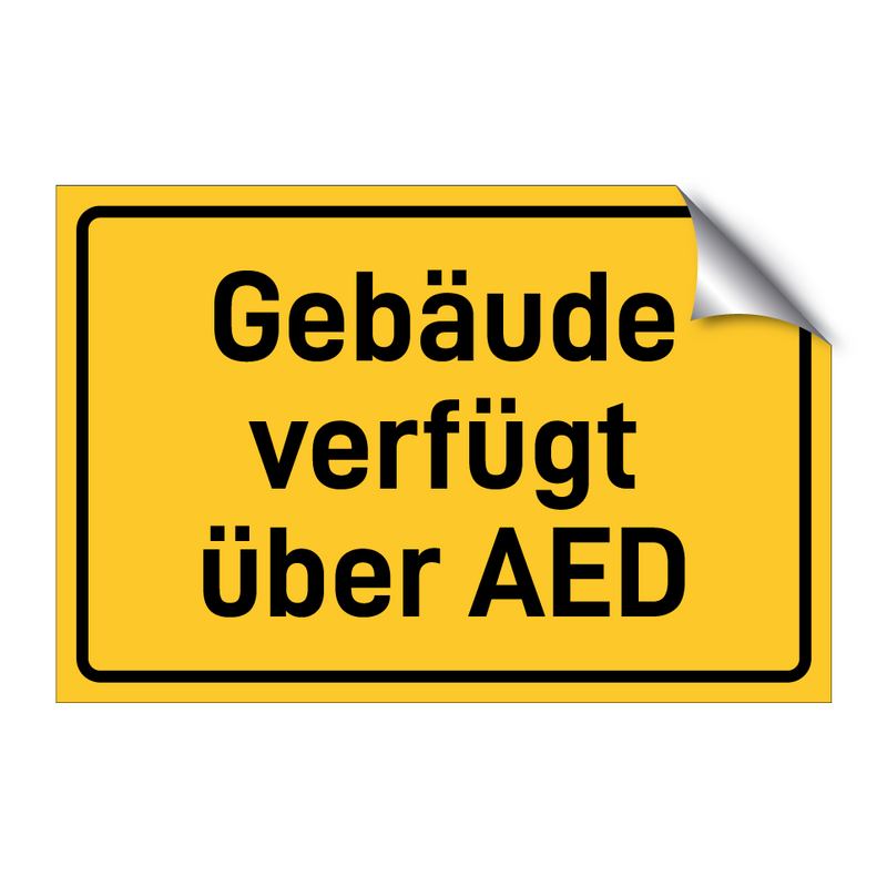 Gebäude verfügt über AED & Gebäude verfügt über AED & Gebäude verfügt über AED