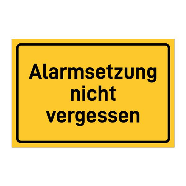 Alarmsetzung nicht vergessen & Alarmsetzung nicht vergessen & Alarmsetzung nicht vergessen