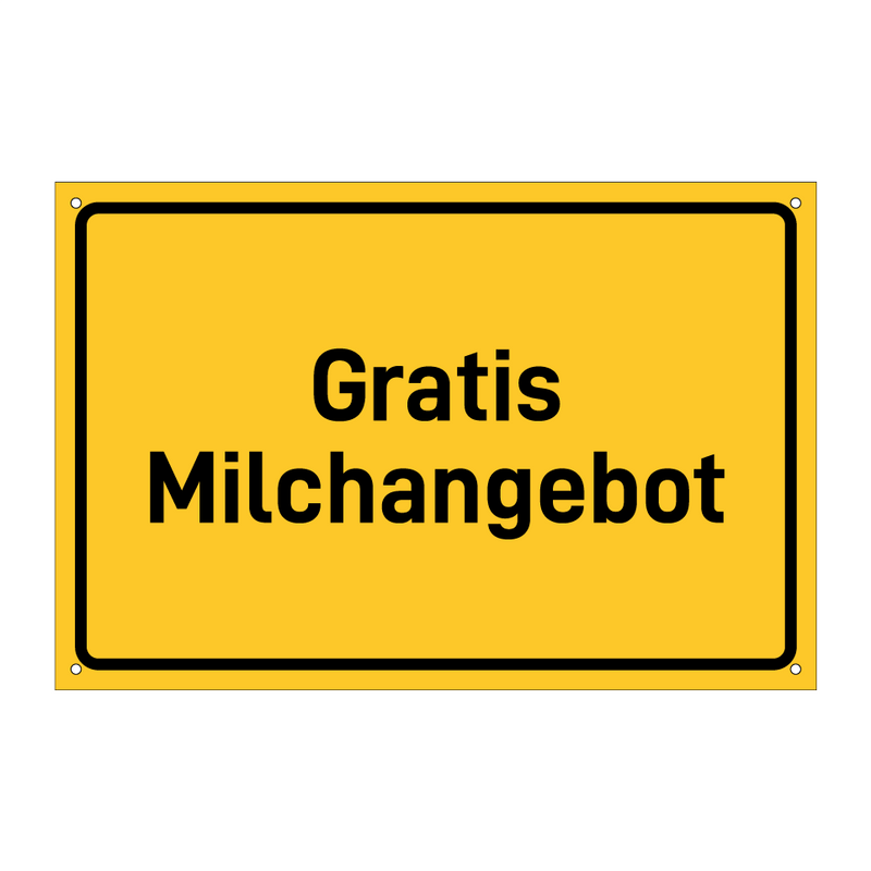 Gratis Milchangebot