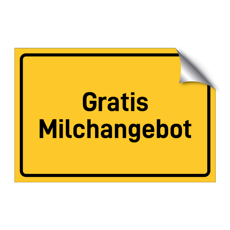 Gratis Milchangebot