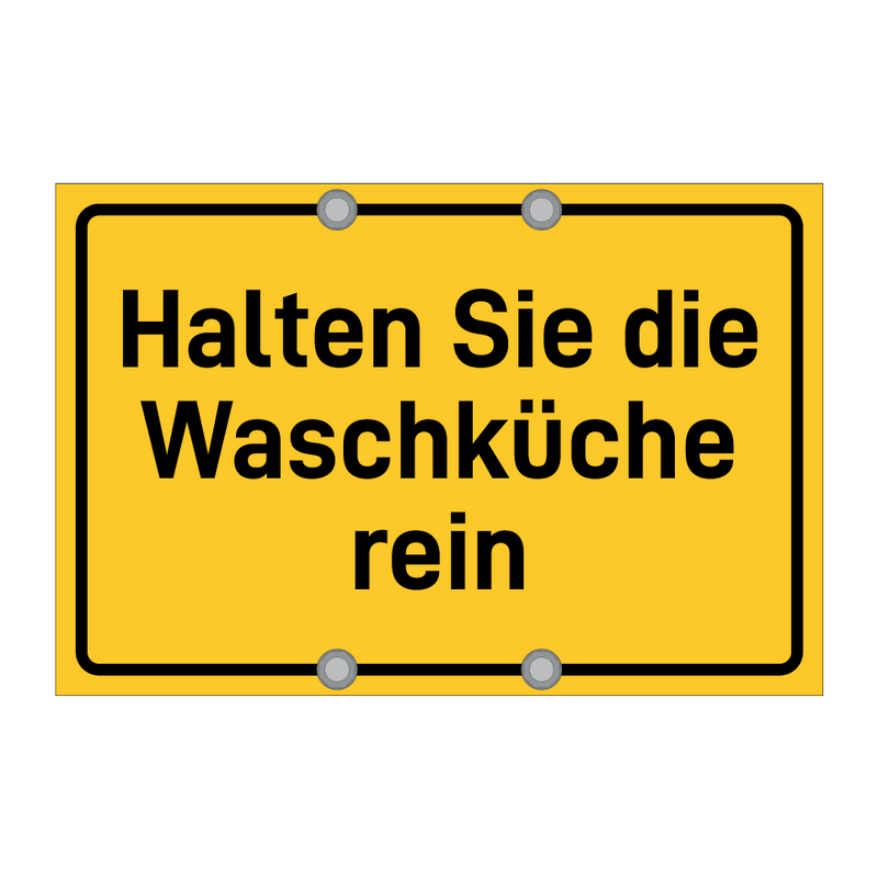 Halten Sie die Waschküche rein