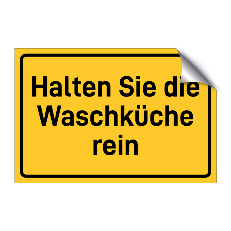 Halten Sie die Waschküche rein