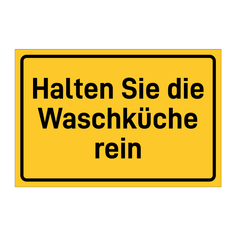 Halten Sie die Waschküche rein