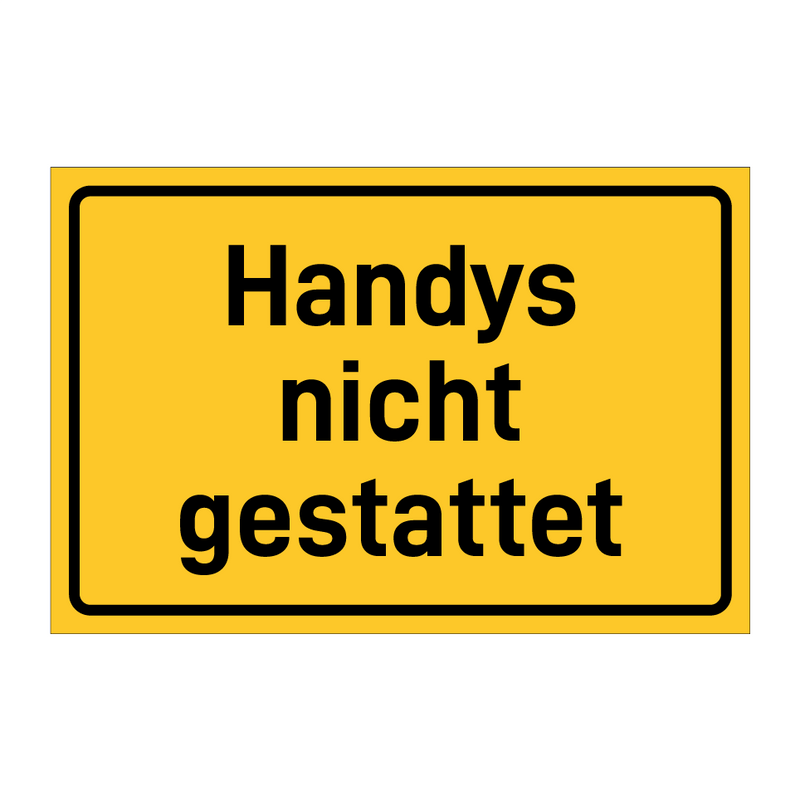 Handys nicht gestattet